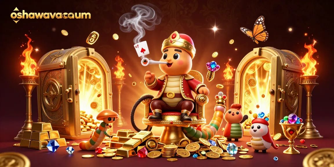 Experience thrilling slots and jackpots with oshawavacuum's captivating casino illustration.