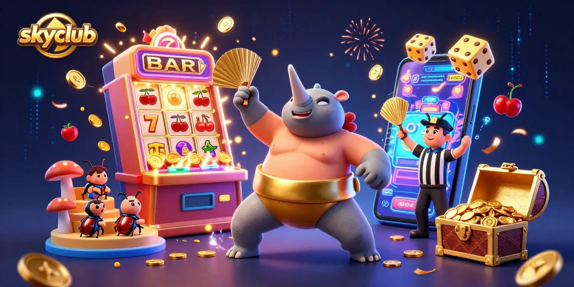 Experience thrilling gameplay with the skyclub jackpot excitement featuring vibrant 3D graphics and engaging casino elements.