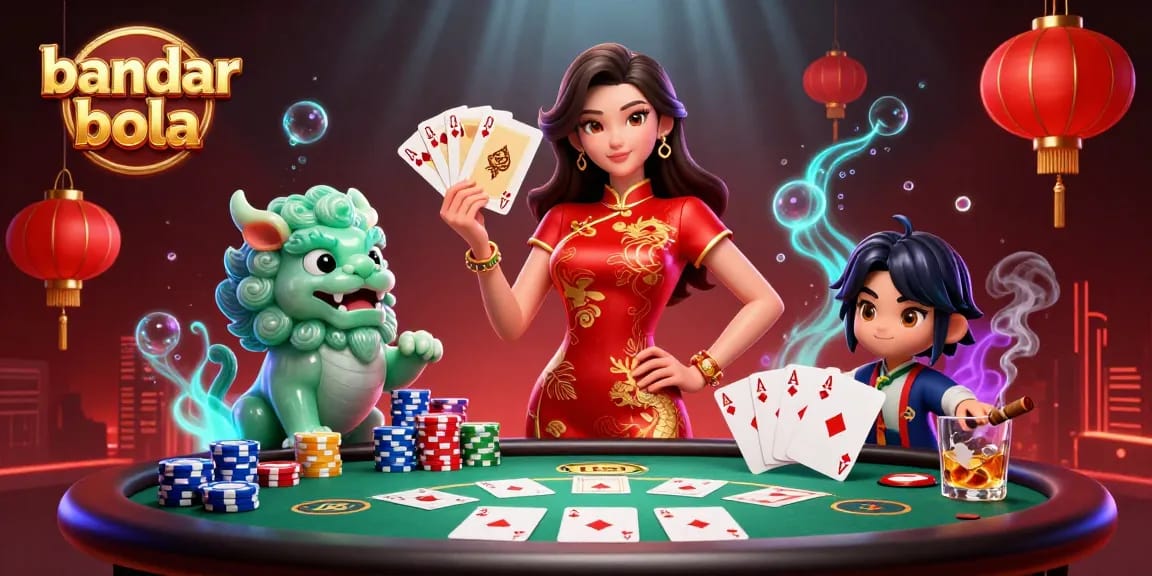 Engage in sports betting excitement with bandar bola showcasing vibrant 3D elements.