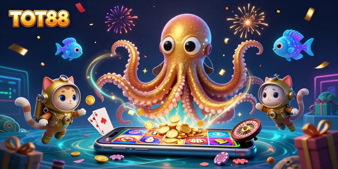 Engage with TOT88 by exploring a vibrant 3D kraken-themed casino adventure.