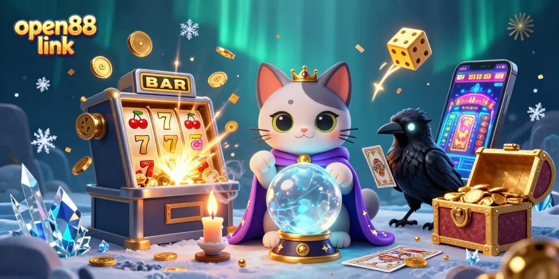 Engage with the thrilling dynamics of open88 link through vibrant casino elements and playful characters.