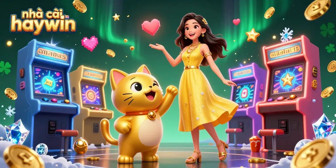 Engage with nhà cái haywin and explore vibrant casino games while interacting with a lucky mascot.