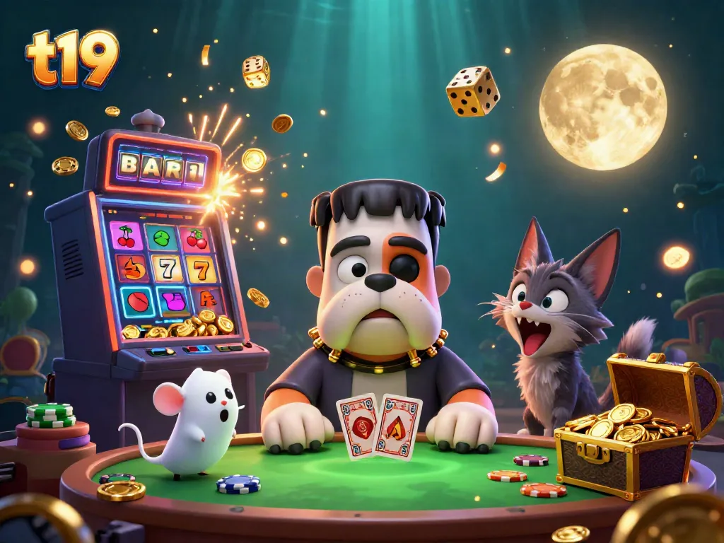 Experience thrilling casino moments with t19's colorful and exciting gaming scene.