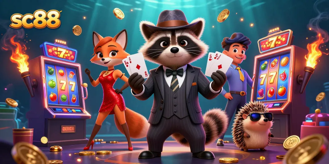 Experience thrilling slot action with sc88 as you join stylish characters in a vibrant casino setting.