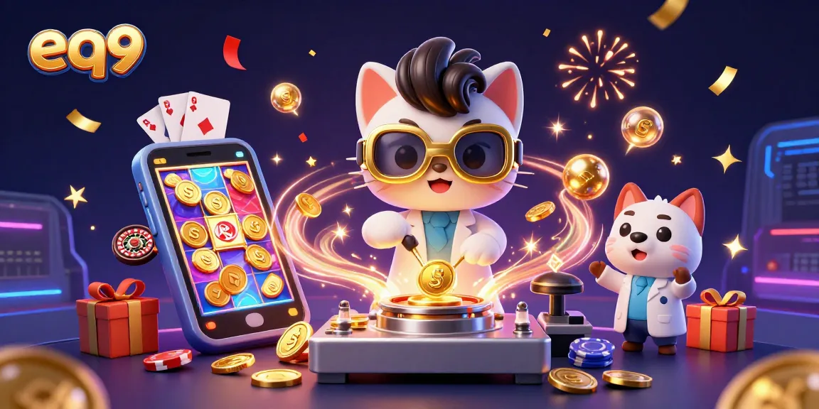 Spin and win with eq9's vibrant casino adventure featuring a mad scientist and golden games.