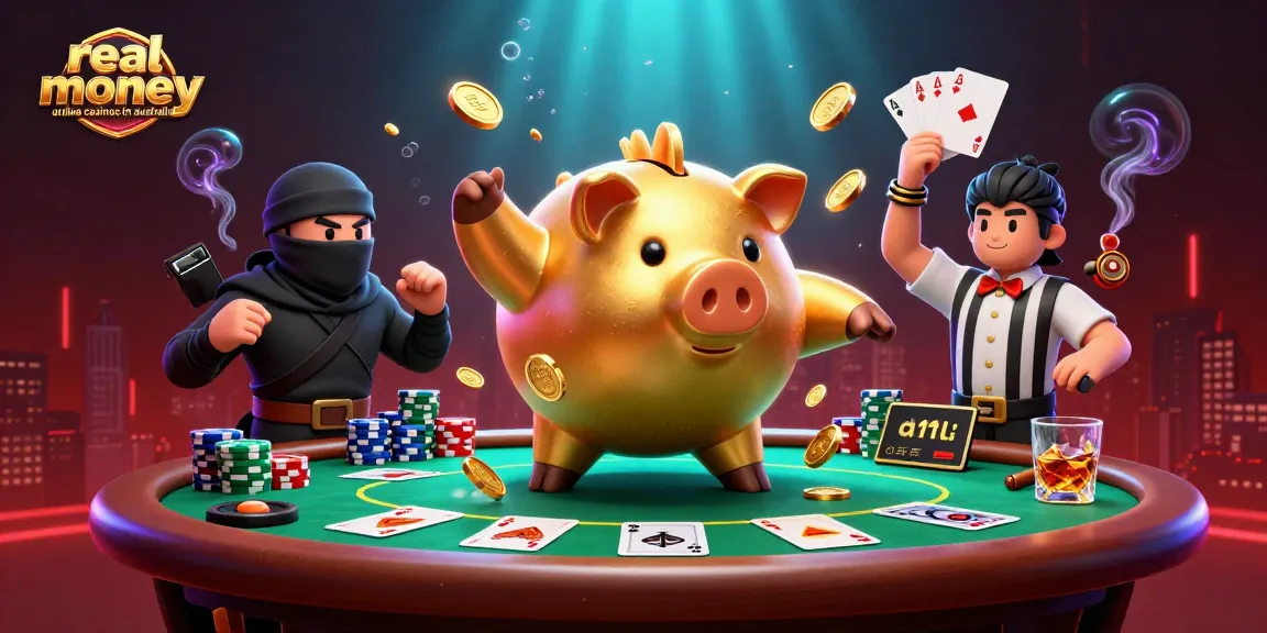 Experience exciting games at real money online casinos in Australia with a dynamic 3D casino scene.