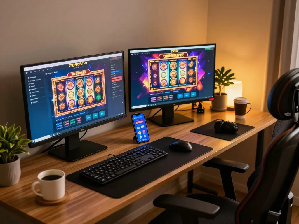Engaging online gaming session on 789club app with vibrant graphics and comfortable setup