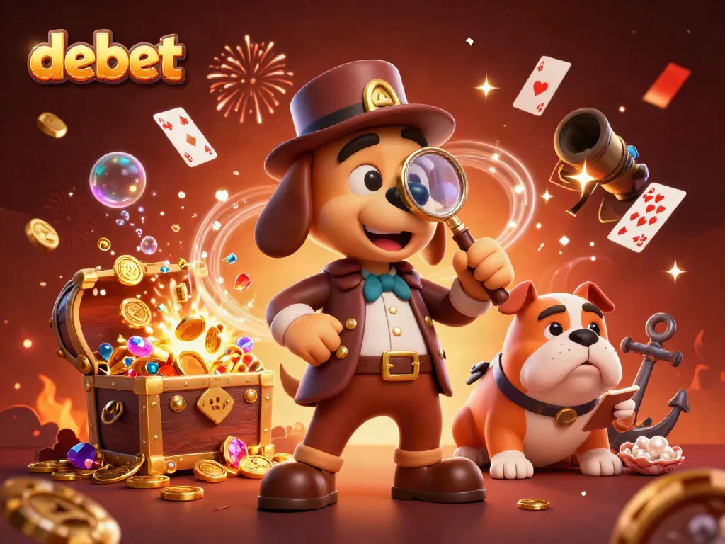Engage with debet's thrilling gaming world through a colorful, dynamic 3D scene.