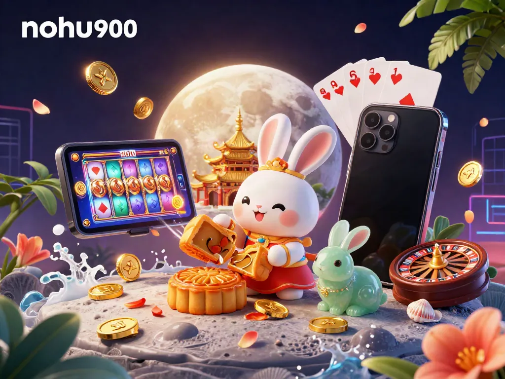 Experience the thrill of nohu900 with classic slots and animated gaming elements in enchanting lunar scenery.