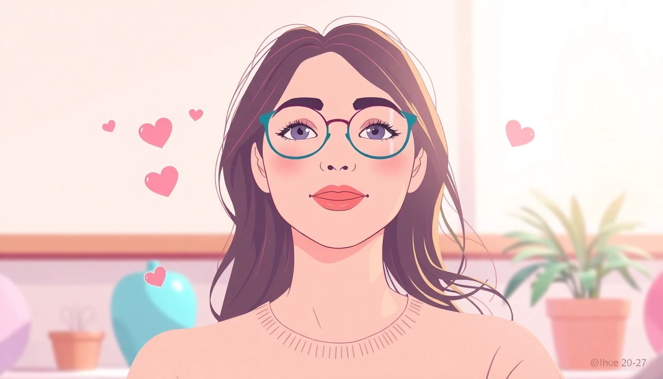 A friendly AI girlfriend chat interface depicting warmth and emotional connection for girlfriend ai seekers.