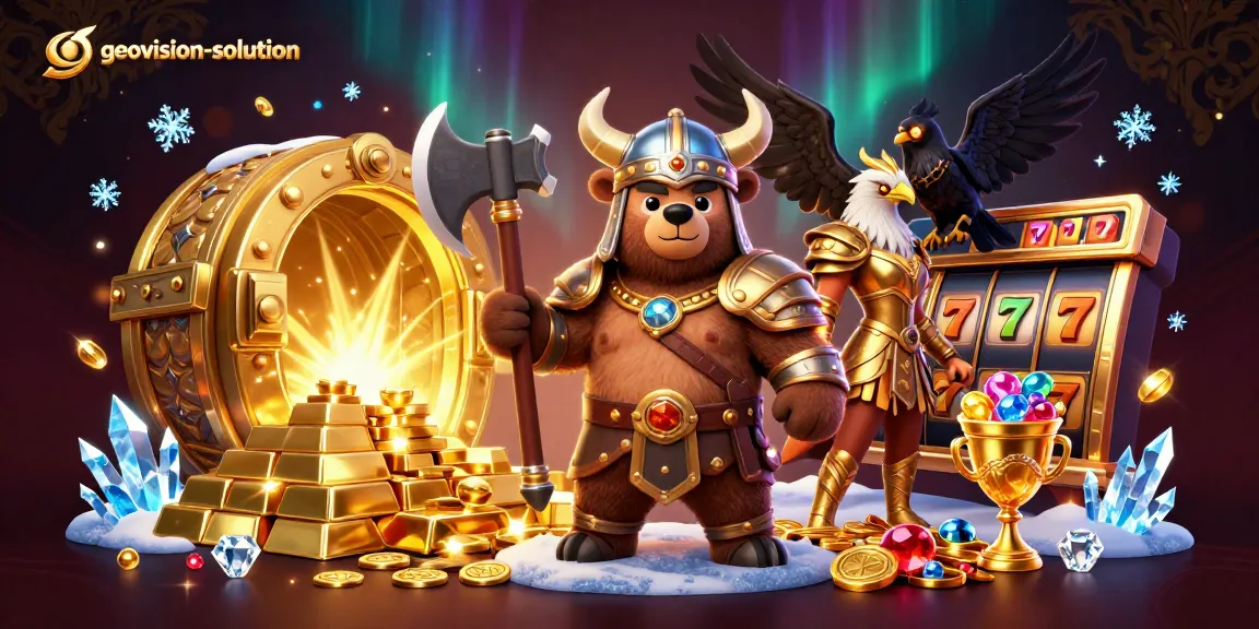 Engage with thrilling online gambling at geovision-solution featuring vibrant slot reels and rich treasures.