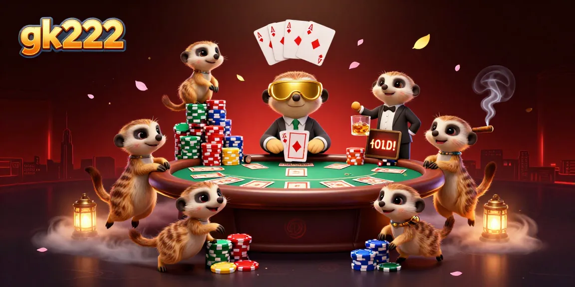 Play exciting casino games at gk222 with meerkat dealers and vibrant poker action.
