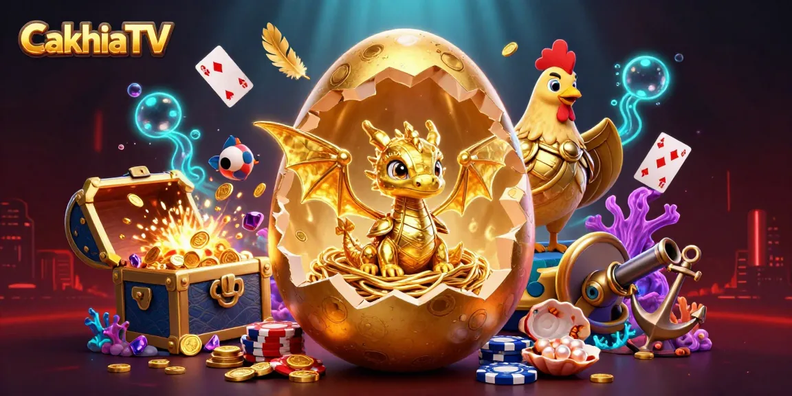 Engage in thrilling gambling at CakhiaTV with a golden dragon emerging from poker chips.