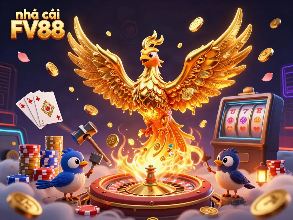 Engage with nhà cái FV88 and experience the ultimate casino adventure with golden phoenix and treasures.