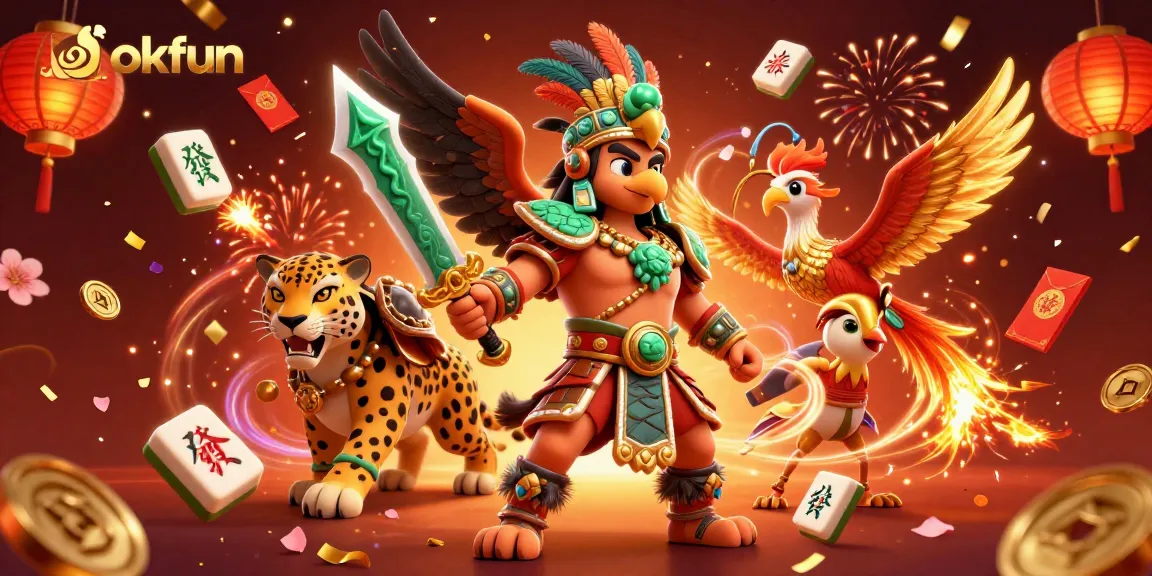Experience thrilling moments playing okfun games surrounded by vibrant casino elements.
