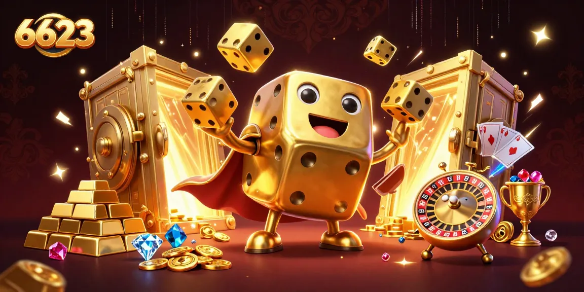 Engage with the thrilling game elements of 6623 featuring vibrant casino icons and characters.