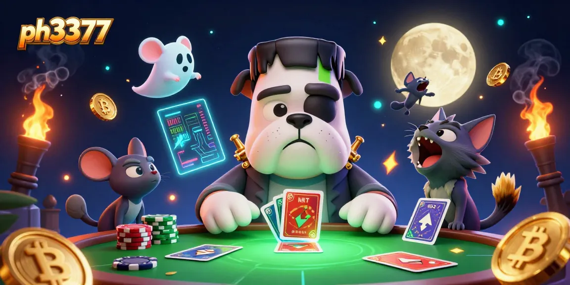 Engage with ph3377, a thrilling 3D casino scene featuring unique characters and vibrant gaming elements.