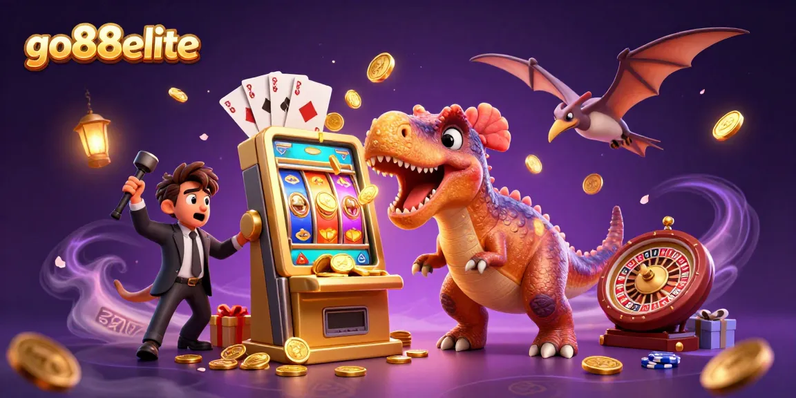 Engage with go88elite through thrilling jackpot moments as colorful coins burst from the slot machine.