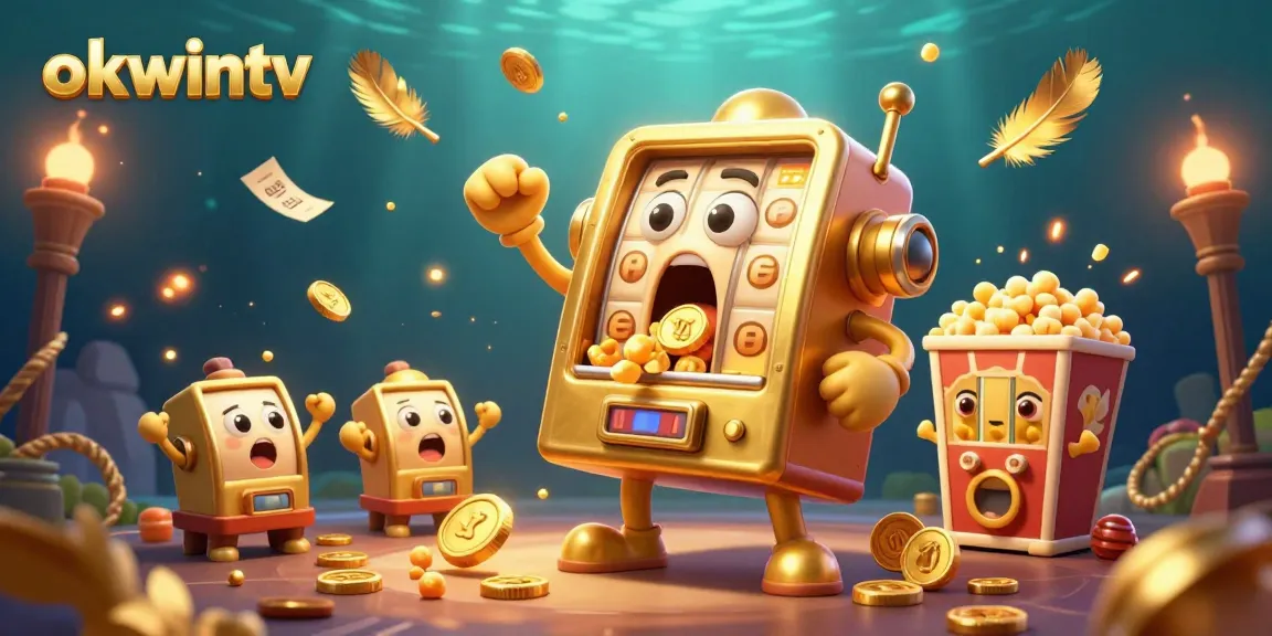 Experience the thrilling jackpot action with okwintv's vibrant 3D casino elements featuring slot machines and sports betting.
