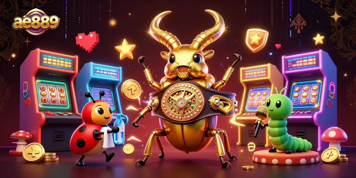 Experience the excitement at ae889 with vibrant 3D casino gaming elements and characters.