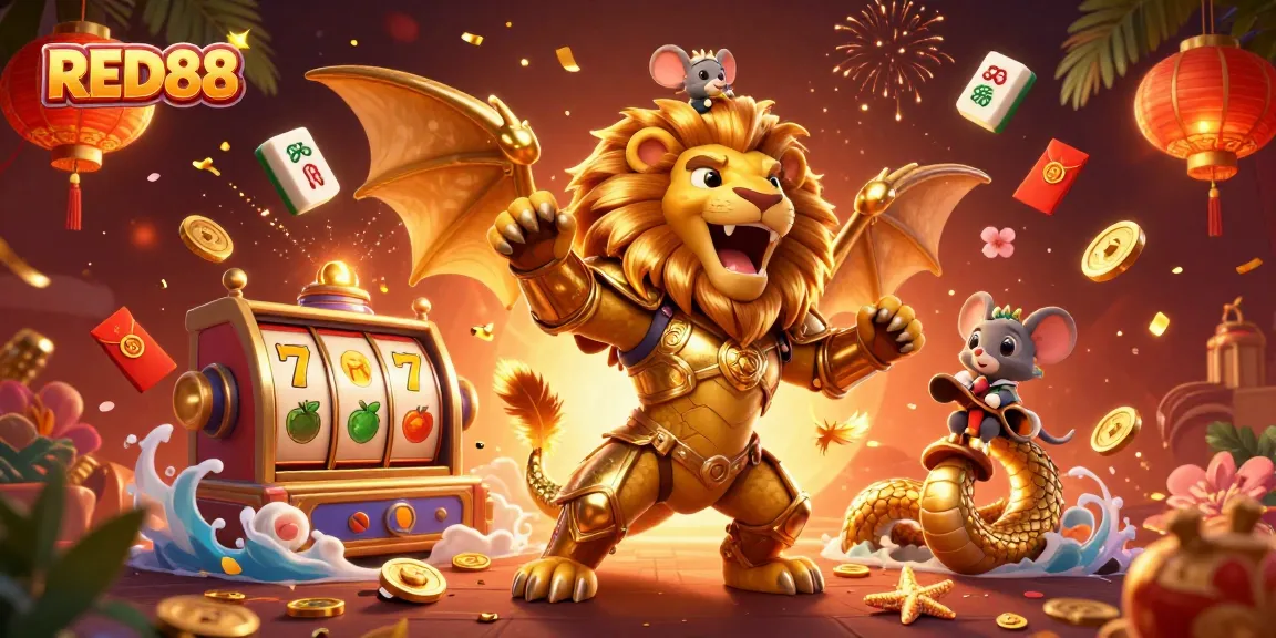 Unleash your excitement with RED88's thrilling slot machine adventures packed with vibrant visuals.
