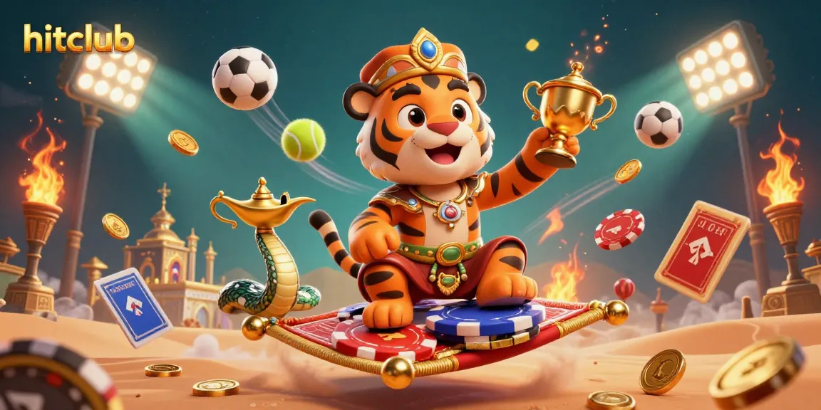 Experience thrilling action with hitclub as the tiger sultan and genie explore a dynamic casino world.