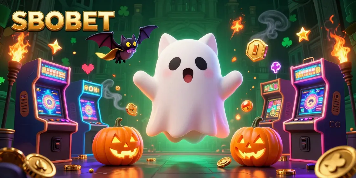 ภาพของ SBOBET ที่แสดงถึงเกมคาสิโนกับแมวผีและค้างคาวในคาสิโนที่น่ากลัว